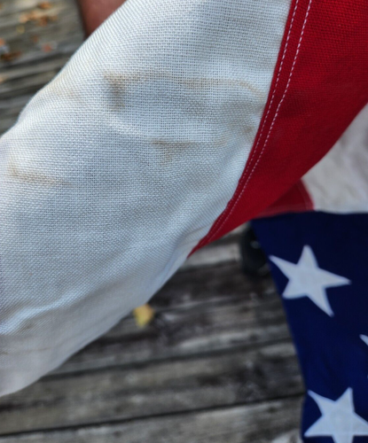 Vtg US Flag Valley Forge Cotton Bunting BEST American 50 Stars Large 112" x 56" - Picture 8 of 10
