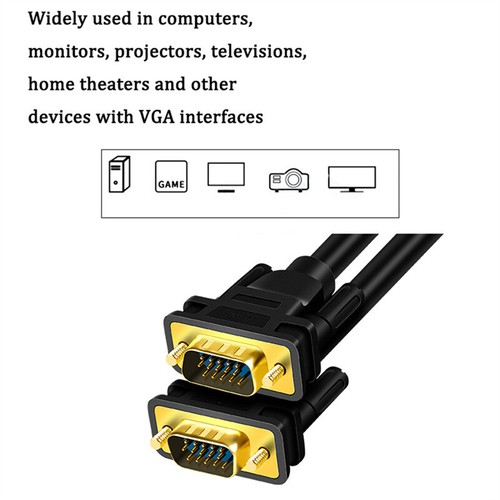 1set VGA 3+6 Connecting VGA For Computer TV Monitor 3 Meters Aluminium Foil+PVC - 第 4/9 張圖片