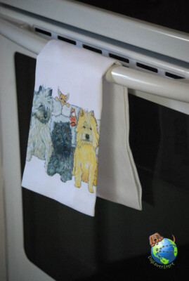 Cairn Terrier Kitchen Hand Towel