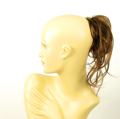Chouchou Chignon Cheveux Synthétique - Couleur Chocolat Méché Cuivré Clair - Neuf Avec étiquettes