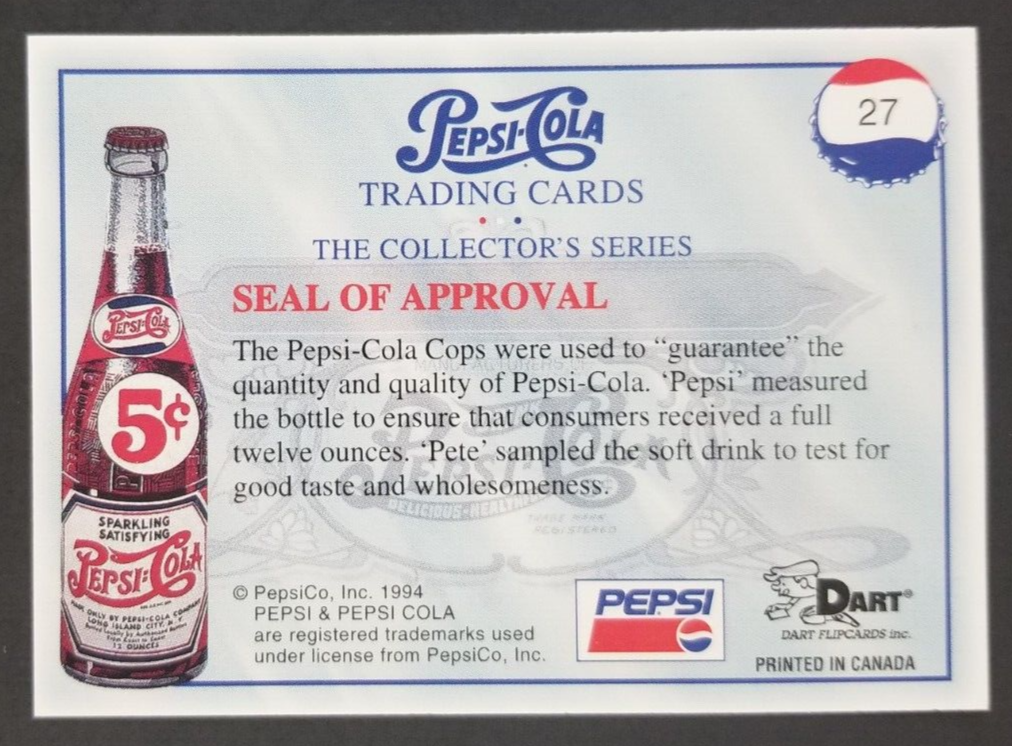 Pepsi Pete Bottle 1994 Pepsi Cola Card #27 (NM) | eBay