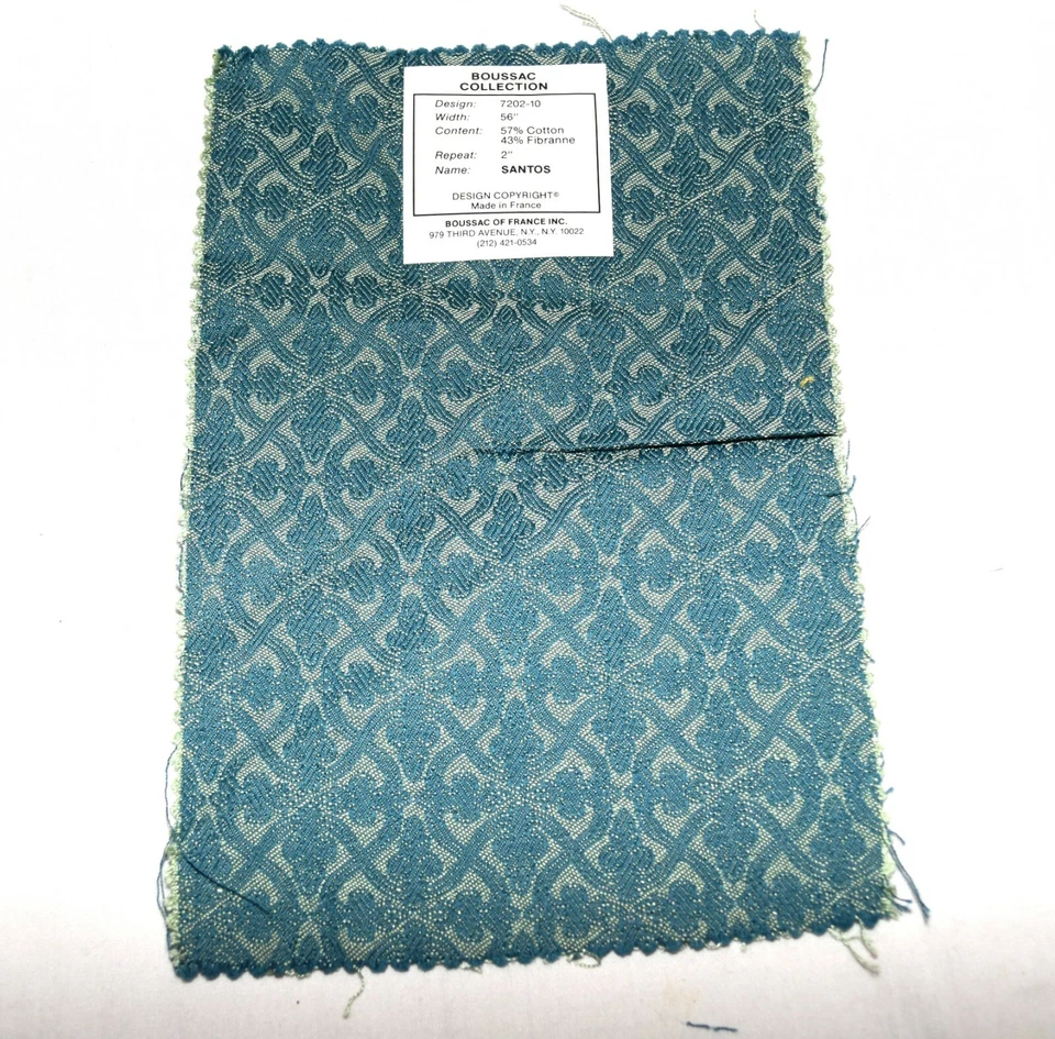 Boussac of France Lot of 5 Cotton Linen  Upholstery Fabric Samples - Image 2 of 4