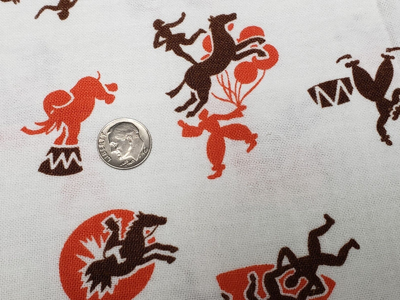 BEST Vintage Feedsack Flour Sack Fabric 40s Novelty circus Clowns Remnant Quilt