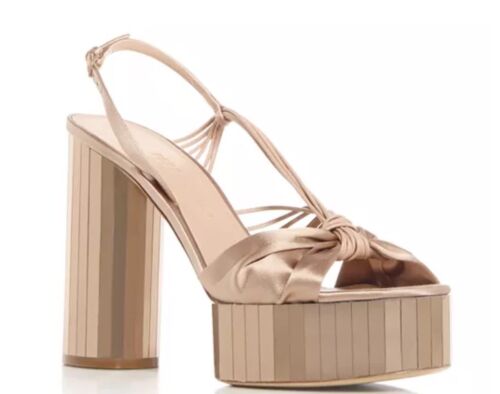 Women's Ferragamo Sabina Mirror Platform High Heel Sandals 10 New 1495