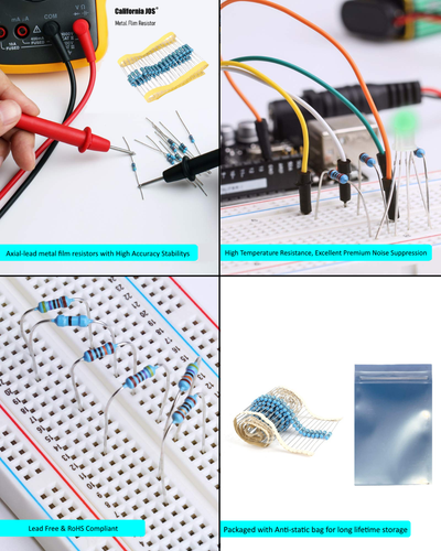 10 Pieces 1 Watt 1% metal film resistor Over 200 Various Value/w Premium Quality - Picture 2 of 3