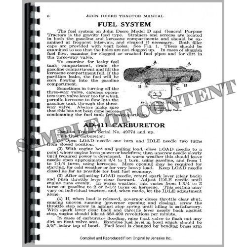 まん　サービスマニュアル Service Manual International Harvester 1919 Combine Engine