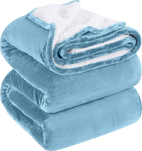 Sherpa Bed Blanket 480GSM Plush Blanket Fleece Reversible Blanket Utopia Bedding - Picture 3 of 88