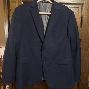 Men's Blazer Original Penguin Navy Wool Blend Size 44R Dressy Work Occassion