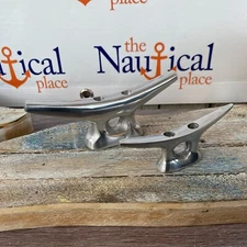 Small or Medium Aluminum Cleat w/ Chrome Finish - Nautical Marine Boat Dock
