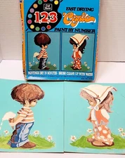 1976 Craft Master Paint by Numbers 1 2 3 Cryllic 16103 Let's Share Ice Cream 