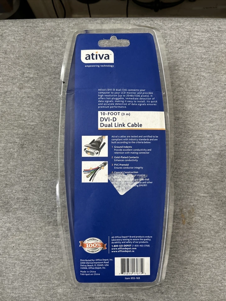 Ativa DVI-D Dual-Link Cable, 10' - Image 2 of 2