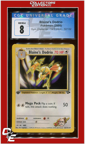 Blaine's Dodrio (1st Edition) graded CGC 8 for sale on eBay