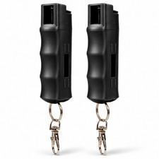 2 Pack Burn Pepper Spray Self Defense Police Strength Belt Clip Pocket Size OC