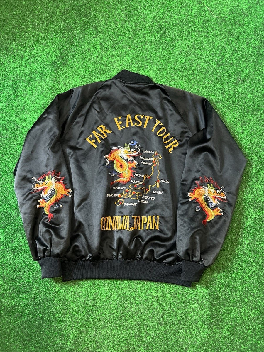 FAR EAST TOUR OKINAWA JAPAN スーベニアジャケット VINTAGE FAR EAST TOUR EMBROIDERED US MARINES OKINAWA JAPAN