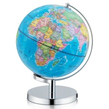 9" World Globe 3-in-1 Desktop Spinning Earth w/ Illuminated Constellation Maps