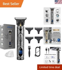 Professional Trimmer Mens Hair Clippers, Zero Gapped Cordless Beard Barber Se...