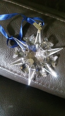 Swarovski Crystal Christmas Ornament 2002 Annual Edition 288802 mit Band