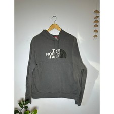 Gray The North Face Half Dome Logo Hoodie Sweatshirt MENDED - Men's XL