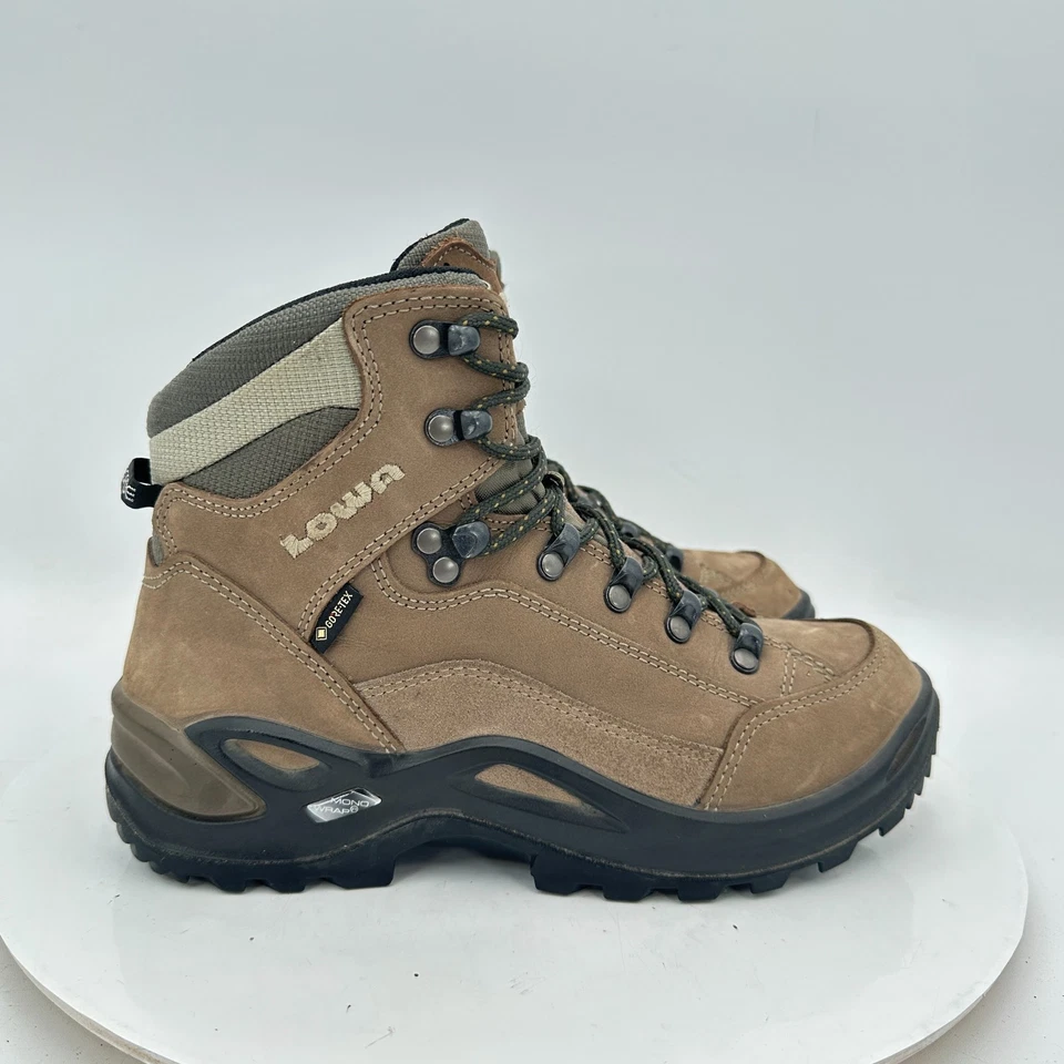 Lowa Renegade GTX Mid Ws Women Size 6 Brown Stone Leather Waterproof Hiking Boot - Image 4 of 4