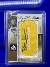 2011-12 SP Authentic Bill Laimbeer By the Letter Auto Patch D / 75 pistons HoF 