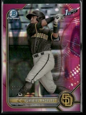 2022 Bowman Chrome Prospects Fuchsia Lava Ref #BCP-32 Euribiel Angeles Padres