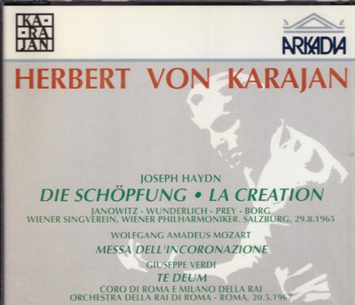 Haydn: Die Schöpfung - Mozart: Messe K317 - Grün: Te Deum / Herbert von Karajan CD