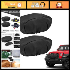 Heavy Duty Winch Cover 2 Pack - Waterproof, UV-Resistant, Fits 8500-17500 lb Win