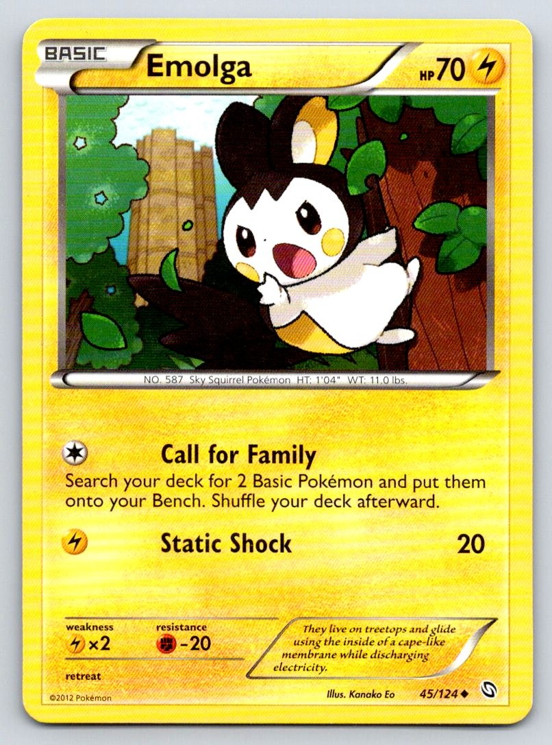 EMOLGA 45/124 UC Dragons Exalted Pokemon MP