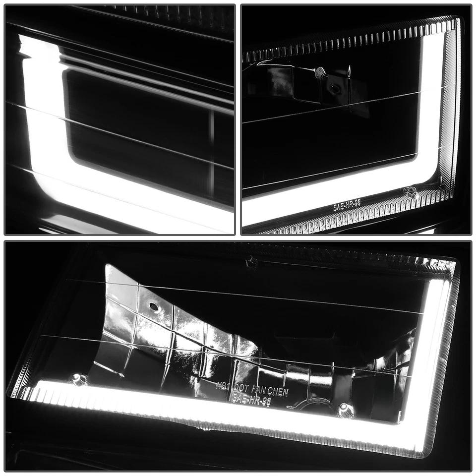 [DUAL LED DRL] PARA FORD EXPLORER 91-94 FAROS PARACHOQUES LUCES DE ESQUINA NEGRO/HUMADO Foto 4 de 4