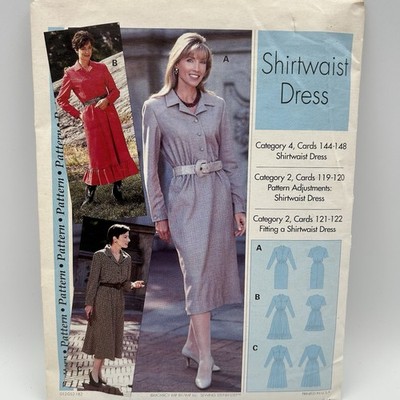 Vtg. Sewing Step By Step #012-052-182 Shirtwaist Dress pattern Uncut Sz. 4-22