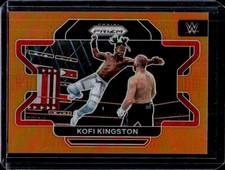 2022 Panini Prizm WWE Kofi Kingston Orange #/99