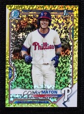 2021 Bowman Chrome Prospects Yellow Mini-Diamond Refractor 44/75 Nick Maton 4al