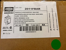 50 piezas. Caja de cables de salida de interruptor de barrera de vapor rectangular de una sola banda HUBBELL