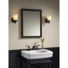 20 In. X 26 in H. Recessed or Surface Mount Mirrored Medicine Cabinet in Oil Rub