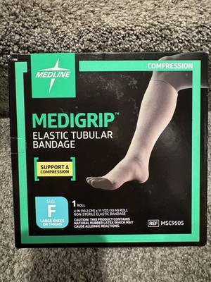 Medigrip Tubular Bandage Elastic Compression - Size F - 4'' (10M Box) -  MSC9505