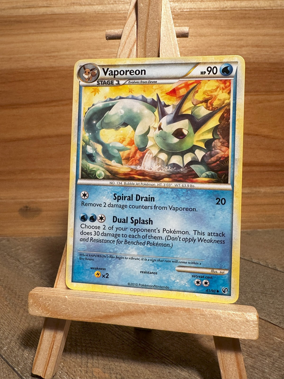 Pokemon Undaunted Uncommon Vaporeon #41/90 Lightly played