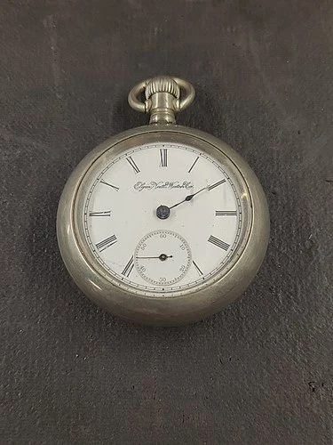 Elgin National Watch Co. Pocket Watch With A Train On It