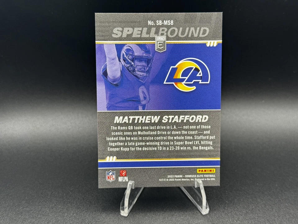 2022 Panini Donruss Elite Matthew Stafford Spellbound D /349 Los Angeles Rams - Image 3 of 4