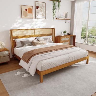 Christopher Knight Home - Hawthorne Rubber Wood Platform Bed Frame with...