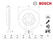 2 uds disco de freno BOSCH 0986479F32 para Skoda Scala Kamiq VW