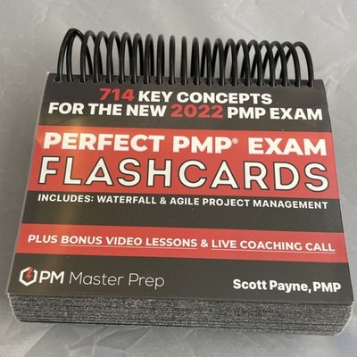 PMP EXAM FLASH CARDS SCOTT PAYNE New PMBOK Agile Waterfall Hybrid concepts