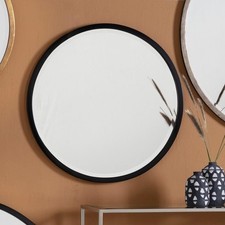 Gallery Direct Higgins Round Mirror Black Colour BARGAIN SALE RRP £95