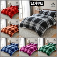Reversible Teddy Bear Fleece Duvet Cover Thermal Warm Quilt Bedding Set All Size