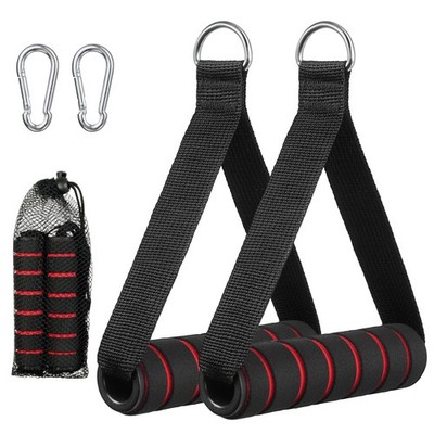2 Pack Exercise Handles Gym Handle Equipment for Cable Machine Attachments