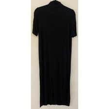 Nasty Gal Black Turtleneck Short Sleeve Side Slit Dress Women's Sz 0