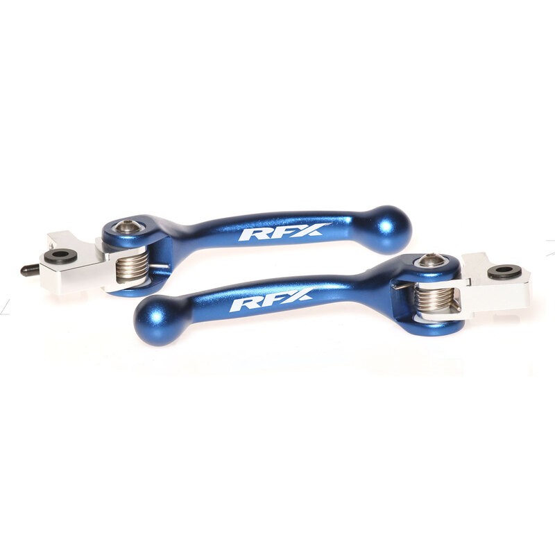 Leviers RFX forgés bleus AJP | Contrôle et précision pour moto tout-terrain
