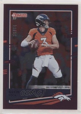 2020 Panini Donruss Photo Variation Season Stat Line 36/64 Drew Lock #87 x5u