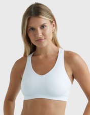 Hanes Racerback Sports Bra Womens Seamless Jog Fitness Running Workout Wirefree