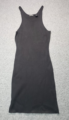 Moda international women Large bodycon black midi sweater ribbed style dress