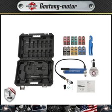 Hydraulic A/C Hose Crimper PVC Rubber Hose Crimping Kit with 7 Dies